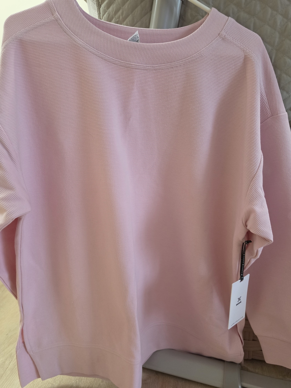 RBX Light Pink Ribbed Crewneck Sweatshirt
